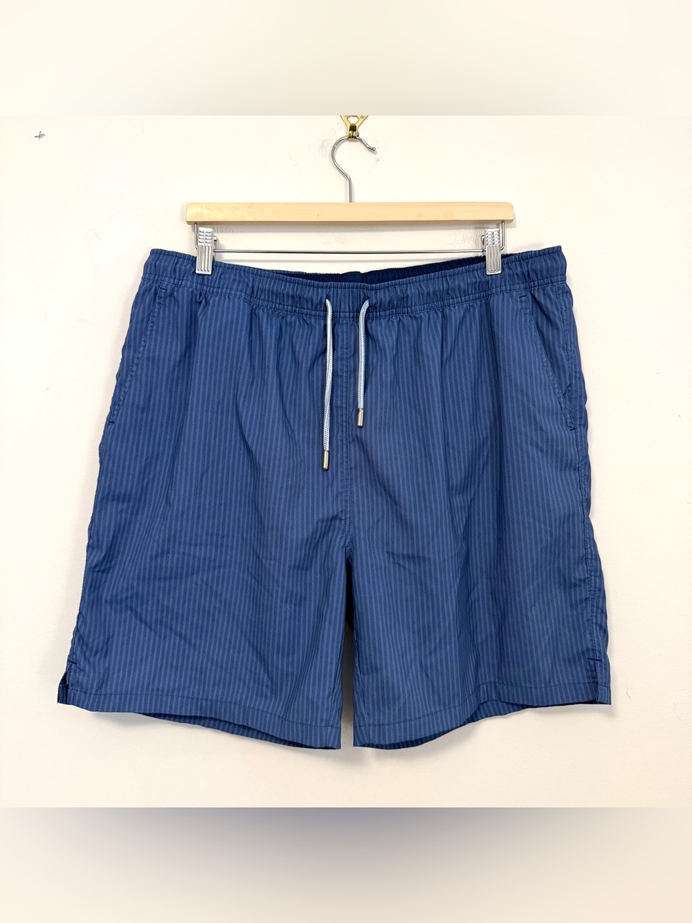 Peter Millar Seaside Collection Drawstring Striped Swim Trunks